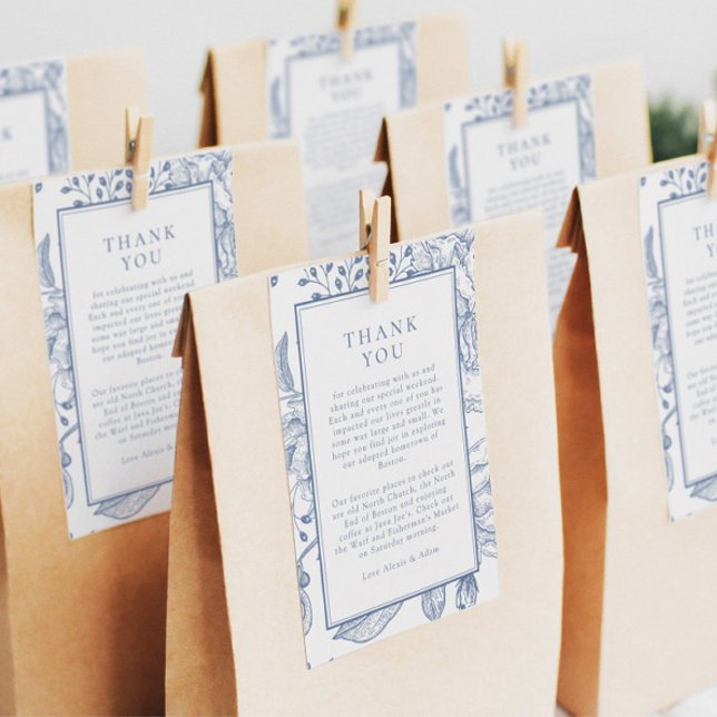 Tarjeta De Confirmación De Asistencia Floral Periwinkle Elegant Wedding Gracias Insertar (Subido por el creador)