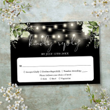 Floral String Lights Black And White Boda