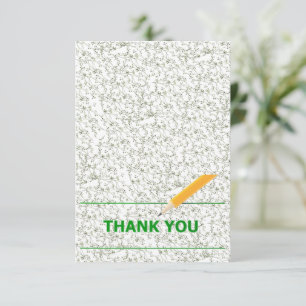 Tarjeta De Confirmación De Asistencia Floral verde elegante