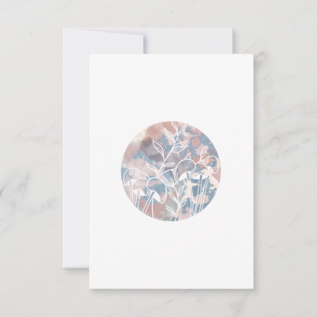 Tarjeta De Confirmación De Asistencia Flores acuáticas blancas (Anverso)