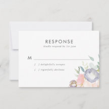 Flores azules y rosas polvorientas Boda Primaria P