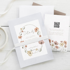 Tarjeta De Confirmación De Asistencia Flores de adormidera islandesas Boho