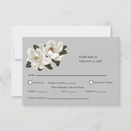 Tarjeta De Confirmación De Asistencia Flores de magnolia