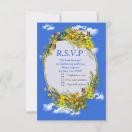 Tarjeta De Confirmación De Asistencia Flores de mantequilla de primavera