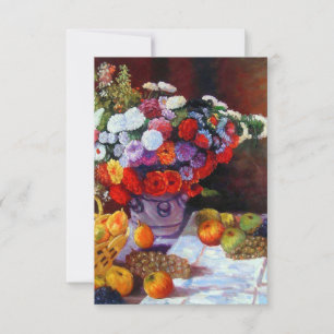 Tarjeta De Confirmación De Asistencia Flores de mono y carta de fruta