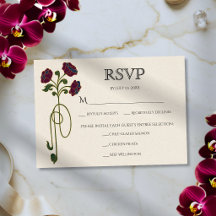 Flores de tono de joya negrita Art Nouveau vintage