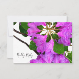 Tarjeta De Confirmación De Asistencia Flores elegantes rosas azaleas rosas