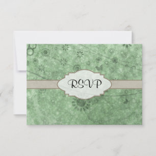 Tarjeta De Confirmación De Asistencia Flores retro y mariposas Aqua.png