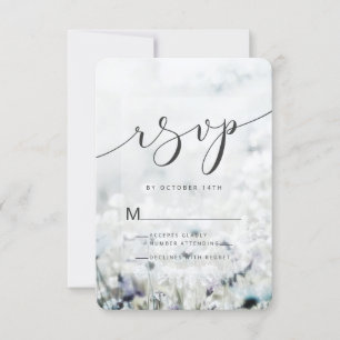 Tarjeta De Confirmación De Asistencia Flores salvajes que se desvanecen en la canción de