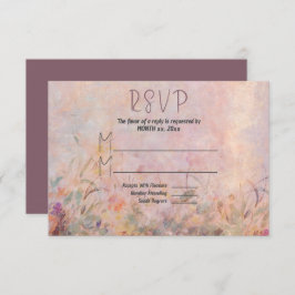 Tarjeta De Confirmación De Asistencia Flores silvestres acuarela Boda floral