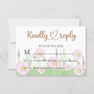 Tarjeta De Confirmación De Asistencia Flores silvestres bebé en el Baby Shower de Bloom