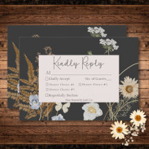 Flores silvestres en la cena de tres Bodas de carb