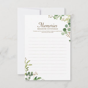 Tarjeta De Confirmación De Asistencia Foliage Botanicals Recuerdos Personalizado Photo M