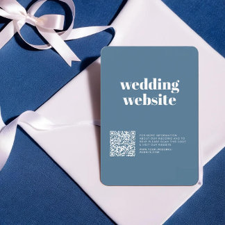 Tarjeta De Confirmación De Asistencia Foto de la pareja azul Pastel minimalista y código