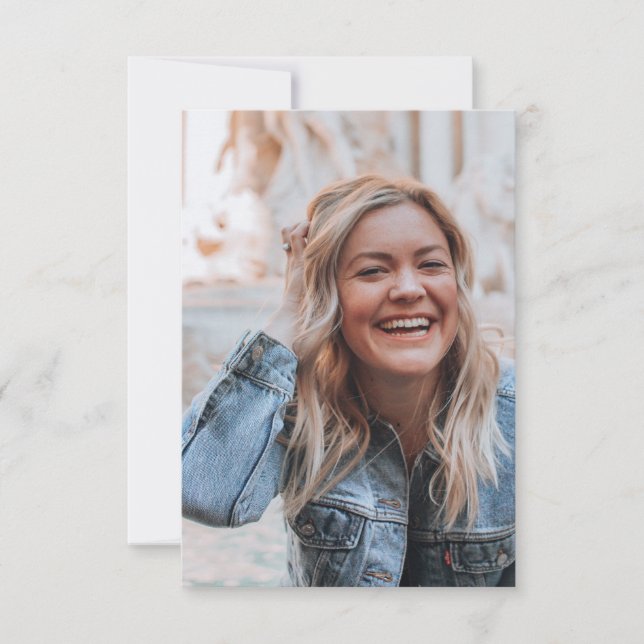 Tarjeta De Confirmación De Asistencia Foto personalizada (Anverso)