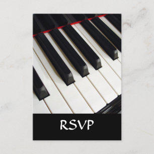 Tarjeta De Confirmación De Asistencia Fotografía de Piano Keys