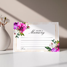 Tarjeta De Confirmación De Asistencia Funeral de Rosa morado y vegetación comparte una t