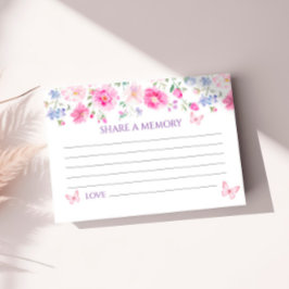 Tarjeta De Confirmación De Asistencia Funeral Purple Wilflowers comparte una tarjeta de 