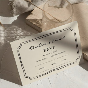 Tarjeta De Confirmación De Asistencia Funky Green Pink Red Scribble