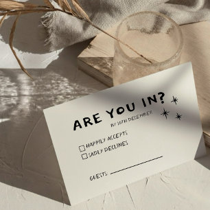 Tarjeta De Confirmación De Asistencia Funky Green Pink Red Scribble