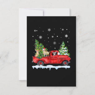 Tarjeta De Confirmación De Asistencia Funny Chihuahua con festividad de Navidades de cam