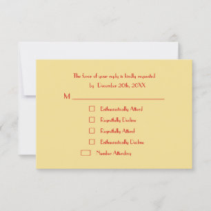 Tarjeta De Confirmación De Asistencia Funny Personalizado Navidades de vacaciones modern