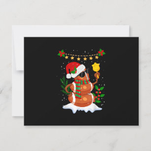 Tarjeta De Confirmación De Asistencia Fútbol Snowman Santa Hat Feliz Navidad
