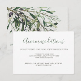 Tarjeta De Confirmación De Asistencia Gabinete de Boda de bifurcación de aceitunas botán