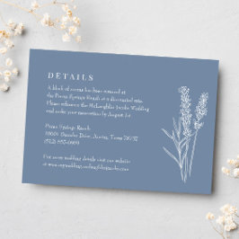 Tarjeta De Confirmación De Asistencia Gabinete de detalles del Boda Periwinkle Wildflowe