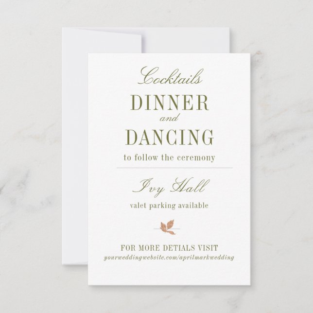 Tarjeta De Confirmación De Asistencia Gabinete de vegetación Boho (Anverso)