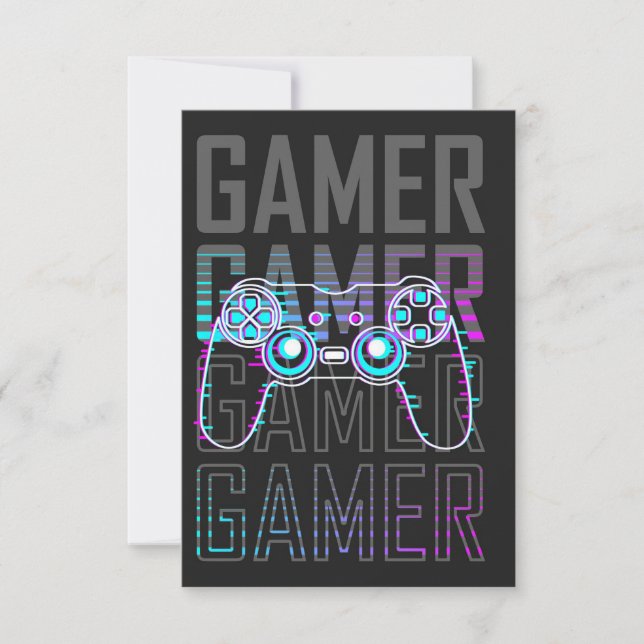 Tarjeta De Confirmación De Asistencia Gamer con controlador