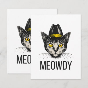 Tarjeta De Confirmación De Asistencia Gato Divertido Miau
