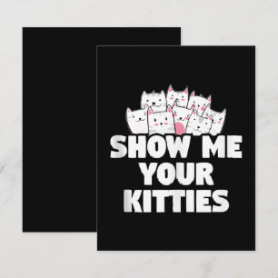 Tarjeta De Confirmación De Asistencia Gato Muéstrame Tus Gatitos