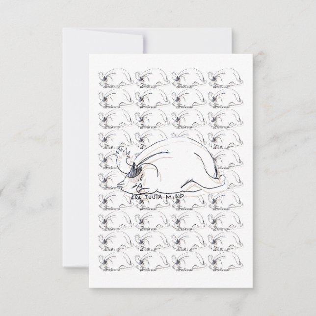 Tarjeta De Confirmación De Asistencia Ghibli estilo Gato "No me molestes" (Anverso)