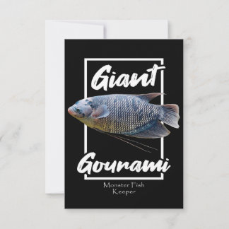 Tarjeta De Confirmación De Asistencia Gigante Gourami Monster Fish |Amante del acuario