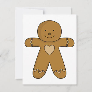 Tarjeta De Confirmación De Asistencia GingerBread Man Christmas Cookie