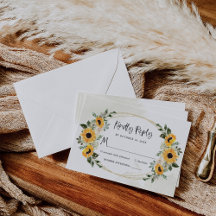 Girasol ruso | Boda acuarela simple