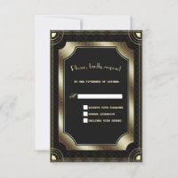 Glam Gold Black Great Gatsby Art Deco Boda