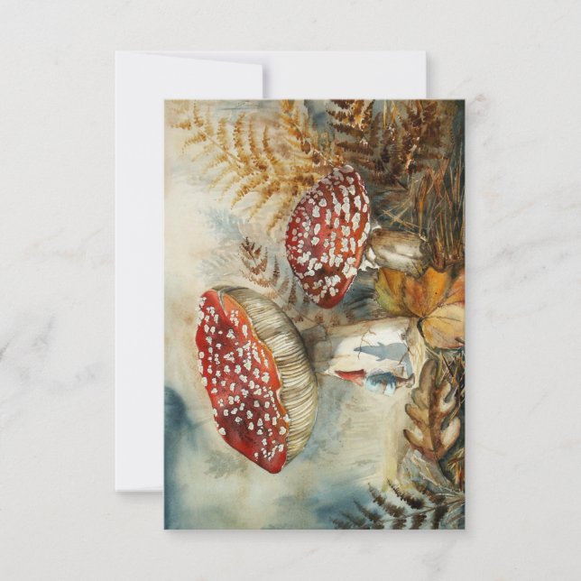 Tarjeta De Confirmación De Asistencia gnomo de acuarela (Anverso)