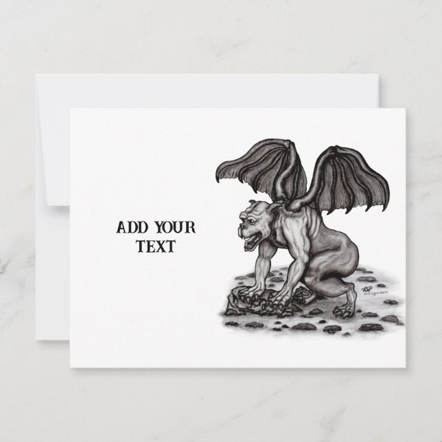 Tarjeta De Confirmación De Asistencia Golem Gargoyle (Anverso)