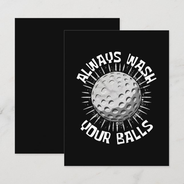 Tarjeta De Confirmación De Asistencia Golf divertido (Anverso / Reverso)