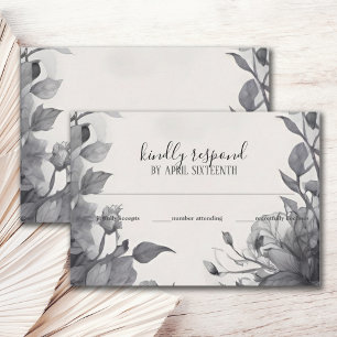 Tarjeta De Confirmación De Asistencia Gótico Floral Garden Gate Pagan Handfasting