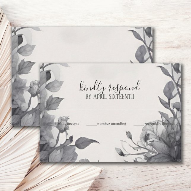 Tarjeta De Confirmación De Asistencia Gótico Floral Garden Gate Pagan Handfasting (Subido por el creador)