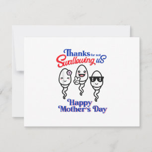 Tarjeta De Confirmación De Asistencia Gracias por no tragarnos Feliz día de la Madre