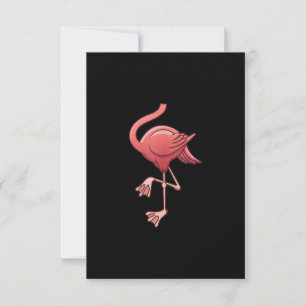 Tarjeta De Confirmación De Asistencia Gracioso disfraz flamingo sin cabeza de Guay Hallo
