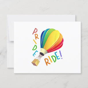 Tarjeta De Confirmación De Asistencia Gracioso orgullo gay en globo aerostático con glob
