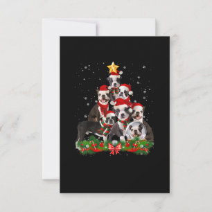 Tarjeta De Confirmación De Asistencia Gracioso regalo de árbol de navidad de perro de Bo