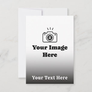 Tarjeta De Confirmación De Asistencia Gradiente de texto e imagen personalizados