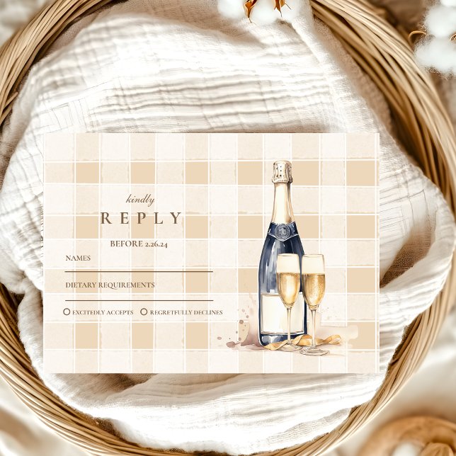 Tarjeta De Confirmación De Asistencia Graduación Floral Azul de la Marina (Subido por el creador)