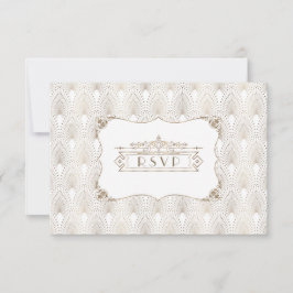 Tarjeta De Confirmación De Asistencia Gran Boda de estilo de Gatsby 20